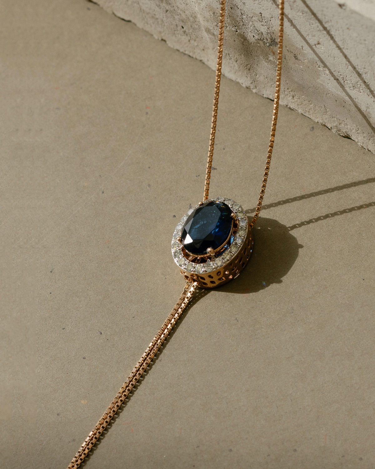 Cobalt blue hot sale pendant necklace